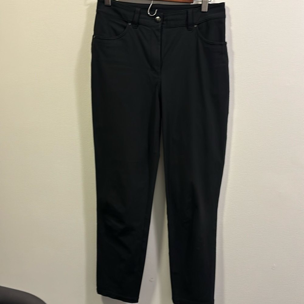 Lululemon black dress pants with button fly size 4